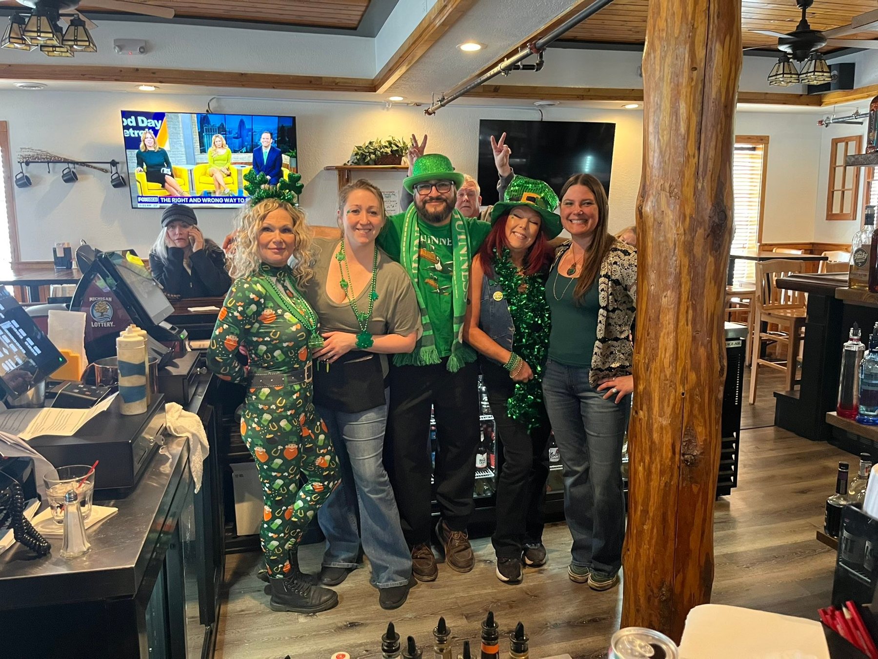 Staff celebrating St. Patrick's Day